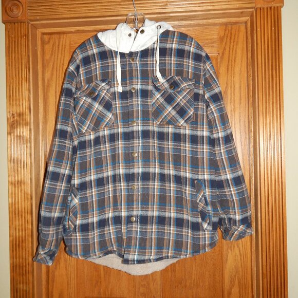 Legendary Whitetails Jacket Shacket Men's Size XL Flannel Sherpa Lined Hooded - Picture 1 of 4